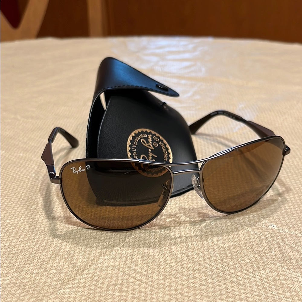 Ray-Ban Brown Aviator Sunglasses polarized